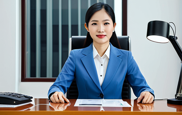 Business Professional**

"A professional businesswoman in a modest business suit, sitting at a desk in a modern office in Ho Chi Minh City, fully clothed, appropriate attire, safe for work, perfect anatomy, natural proportions, professional photography, high quality, family-friendly."

**