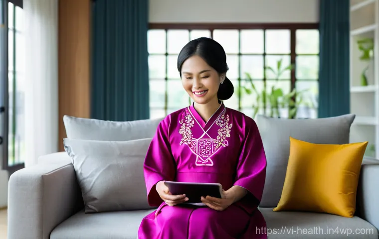 의료기록 탈중앙화의 기술적 원리 - **Patient Empowerment and Secure Digital Health in Vietnam**
    A wide shot depicting a modern, war...