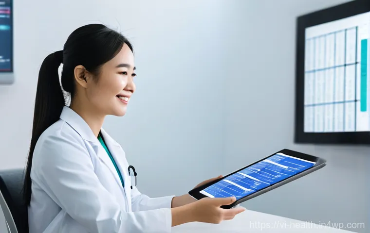 의료기록 시스템에서의 스마트 계약 활용 - **Prompt 1: Empowered Patient and Secure Digital Records**
    A young Vietnamese woman, in her late...