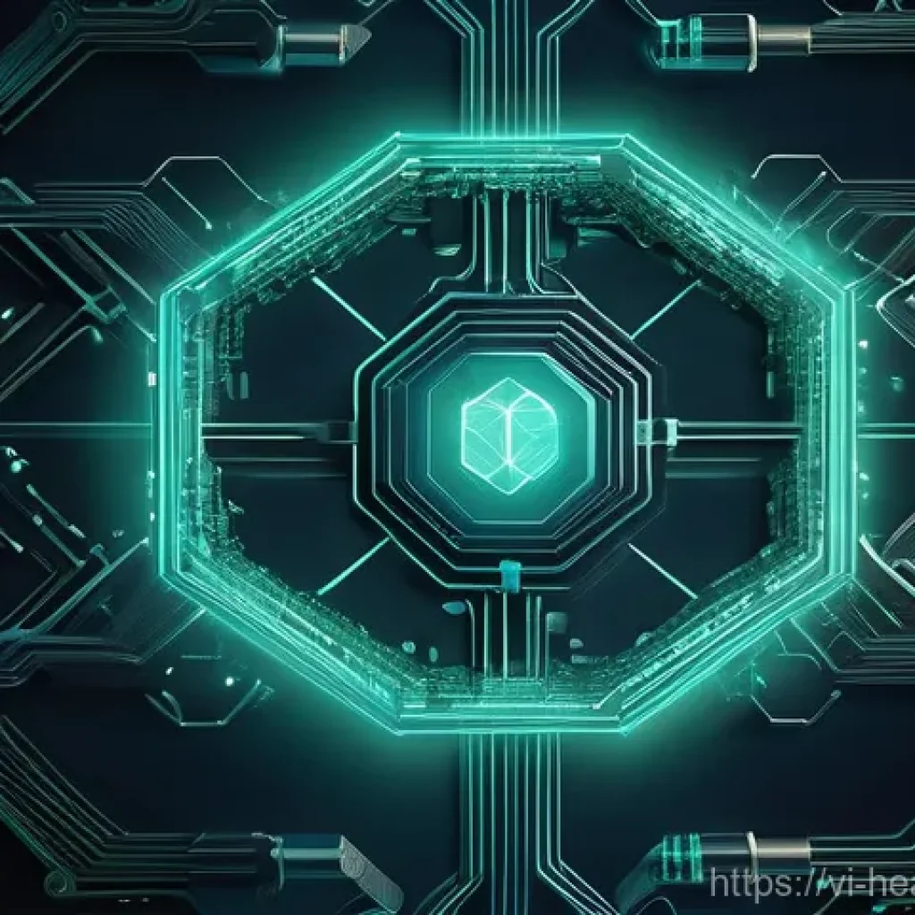 탈중앙화 의료기록의 기술적 기초 - **Prompt:** A futuristic, abstract digital art piece depicting the core strength and immutability of...